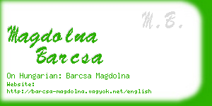 magdolna barcsa business card